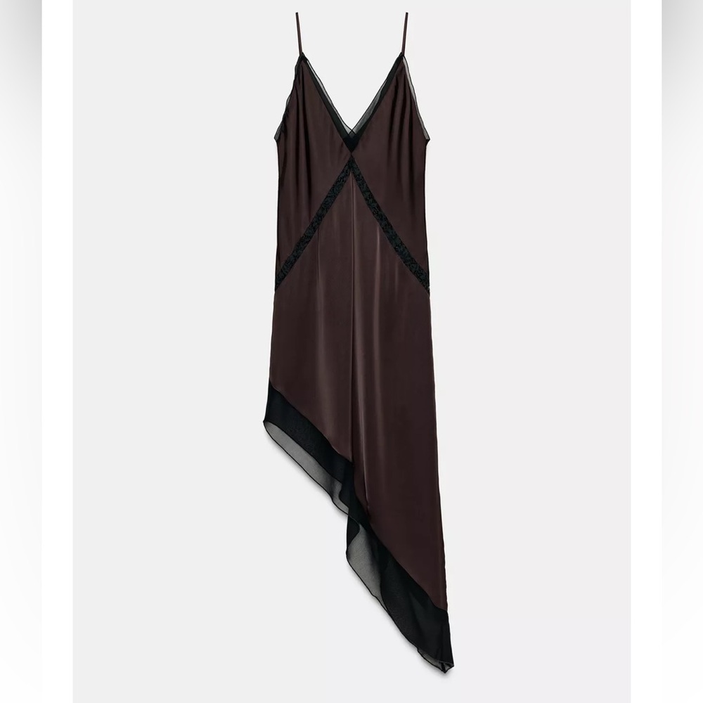 New Zara satin lace dress - Picture 6 of 7